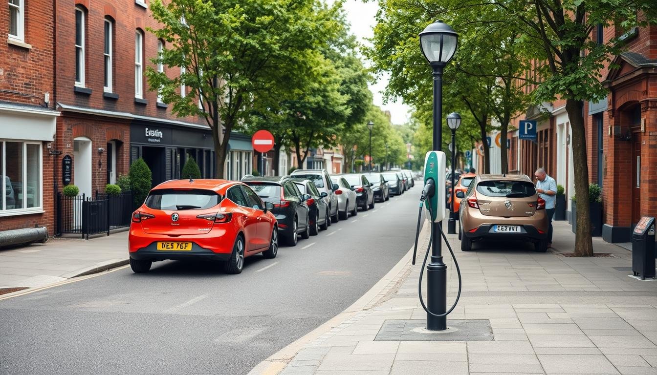 On-street EV charging lamp post UK